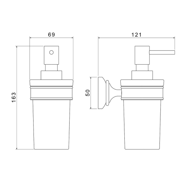Дозатор жидкого мыла АКВАТЕК Классик AQ4505CR