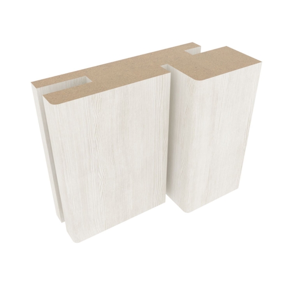 Деталь короба ALBERO эко-шпон телескопическая с уплотнителем 70x28x2070 белый кипарис