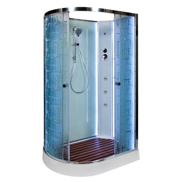 Душевая кабина AVACAN ЕМ1511 R без крыши LED G 110x80x208