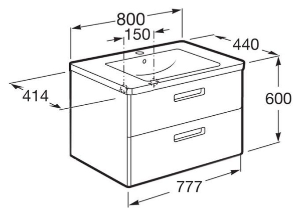 Тумба под раковину ROCA Gap 80