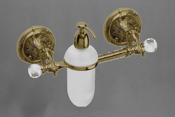 Полотенцедержатель ART&MAX Art Barocco Crystal AM-2057D-Br-C с диспенсером