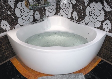 Акриловая ванна AQUANET Palau 140x140 с каркасом