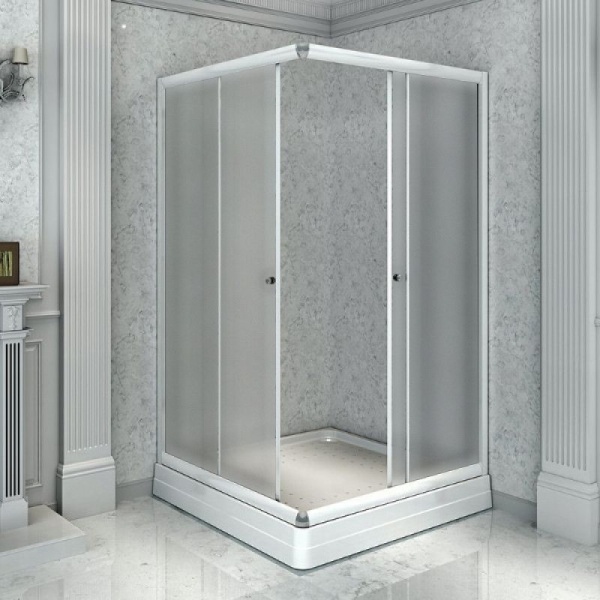 Душевое ограждение RADOMIR Дрим 100x90x200 R профиль белый, стекло матовое