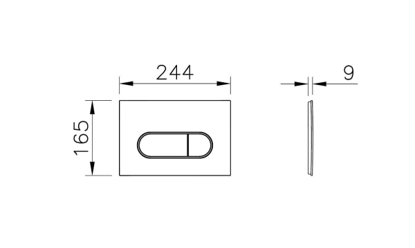 Инсталляция для унитазов VITRA V-Fix Corе 732-5800-01 с черной матовой клавишей