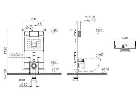 Инсталляция для унитазов VITRA V-Fix Corе 738-5800-01