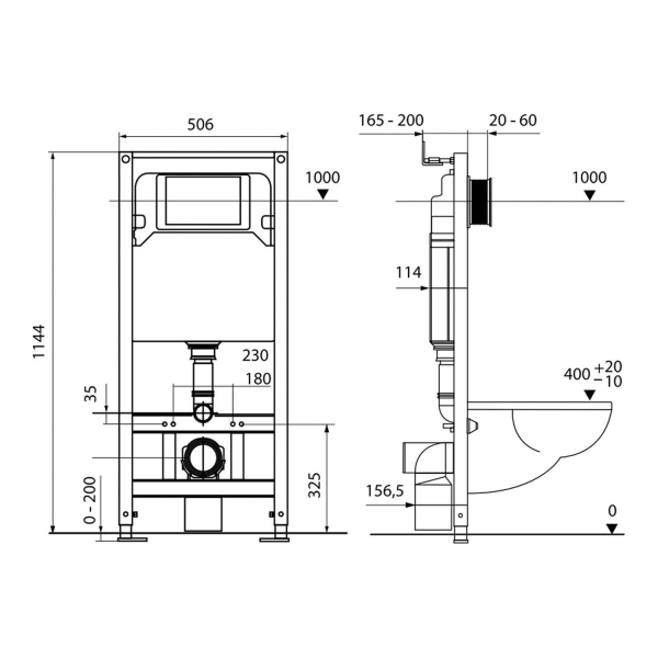 Инсталляция для унитазов TECE TECEspring S401201 4 в 1 с кнопкой смыва ТЕСЕspring V