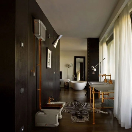 Труба для бачка KERASAN Waldorf 757391 золото