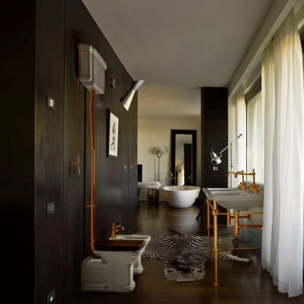 Труба для бачка KERASAN Waldorf 757391 золото