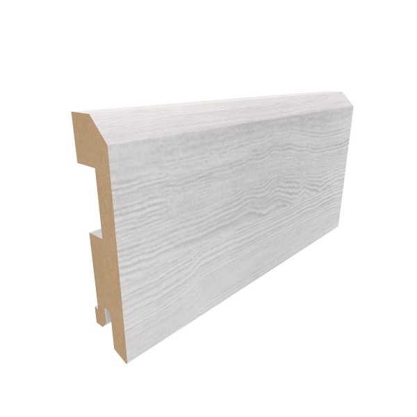 Плинтус ALBERO эко-шпон плоский 75x16x2070 кедр снежный