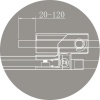 Дверь в нишу CEZARES Slider 100-110x195 стекло серое, профиль черный