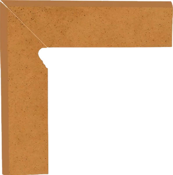 Клинкерная плитка Aquarius Beige Цоколь левый (B+A) 30х8,1х1,1