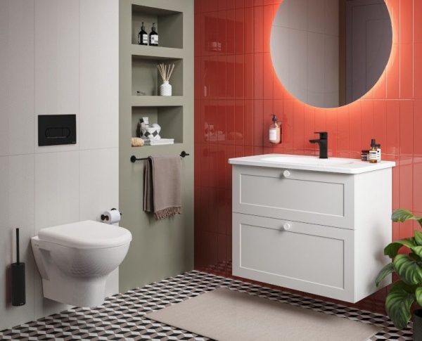 Инсталляция для унитазов VITRA V-Fix Corе 732-5800-01 с черной матовой клавишей