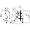 Встраиваемый смеситель PLUMBERIA Ixo KIT1001CR
