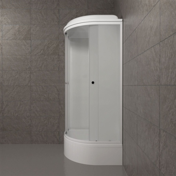 Душевая кабина TRITON Вельвет В 90x90x231 профиль белый матовый, стекло матовое