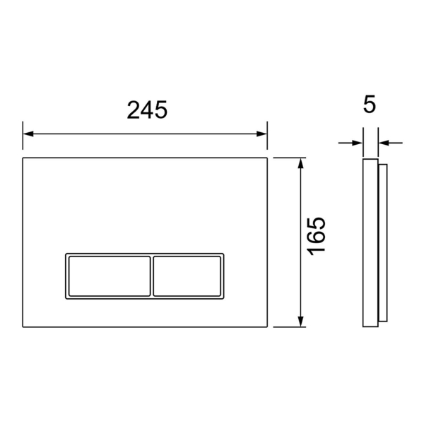 Кнопка смыва TECE TECESpring S S240501 нержавеющая сталь