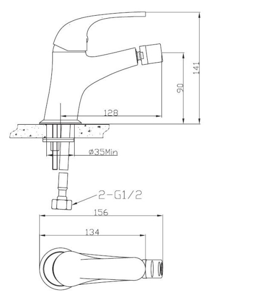 Смеситель для биде ESKO Verona New VR45
