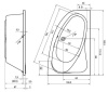 Акриловая ванна RIHO Aryl 154х101 L
