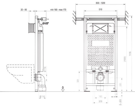 Комплект крепления для инсталляций RAVAK X01460