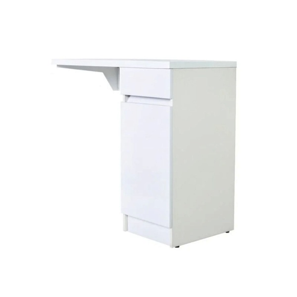 Тумба с раковиной под стиральную машину ORANGE Sistema с бельевой корзиной 100 R белый матовый