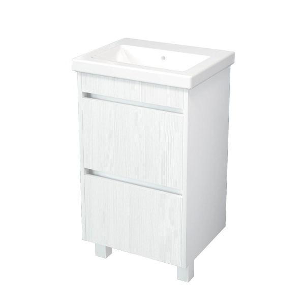 Тумба с раковиной ENCANTO Stella напольная 60 Белый/Белая Сосна