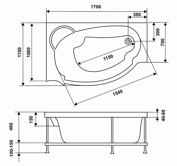 Панель боковая EUROLUX Александрия 110х55