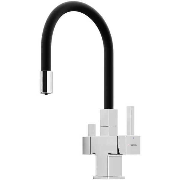 Смеситель для кухни SANCOS Arno с гибким изливом и подключ. фильтра SC4005CH