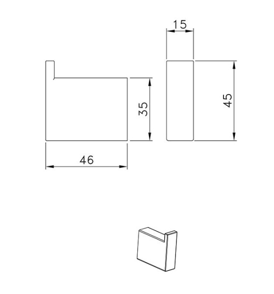 Крючок ALTROBAGNO Aperto 081003 NeOp