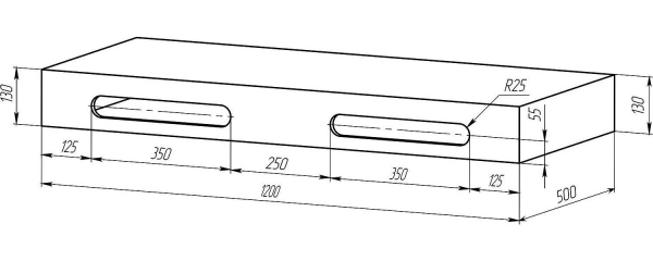 Столешница под раковину RADOSTONE Fernanda 120 олива матовый