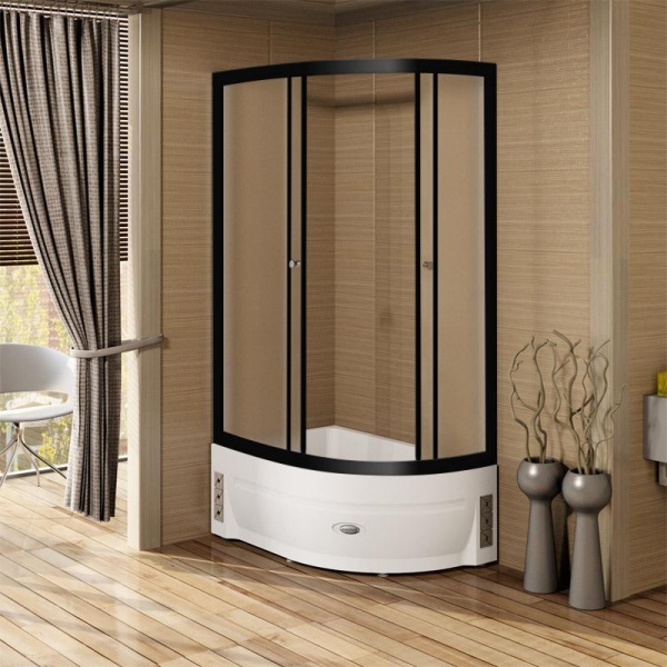 Душевое ограждение RADOMIR Соул 2 120x80x225 L профиль черный, стекло матовое