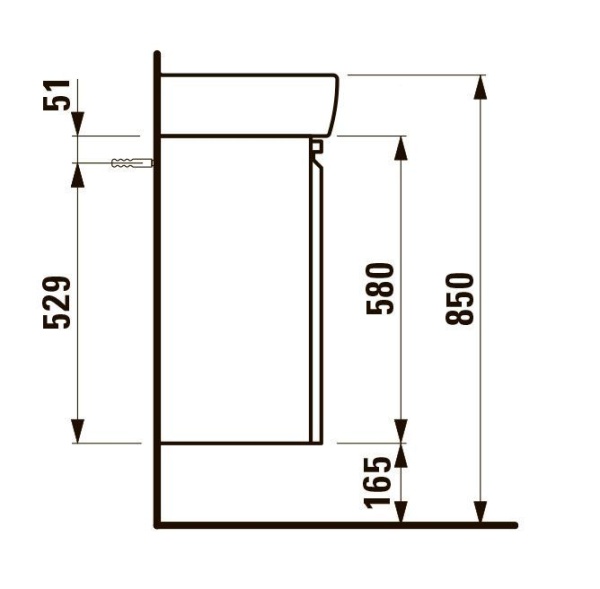 Тумба под раковину LAUFEN Pro A 38 матовая