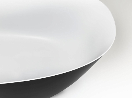 Ванна PLUMBERIA Veloma 170х75 биколор белый/черный матовый