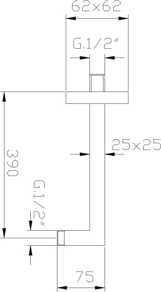 Душевой кронштейн DEMM Shower Arm 6462