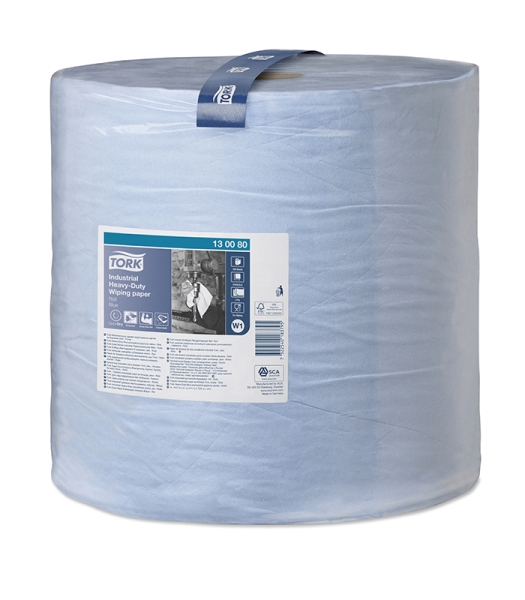 Протирочная бумага TORK W1 повышенной прочности для удаления масла и жира, 1 рулон