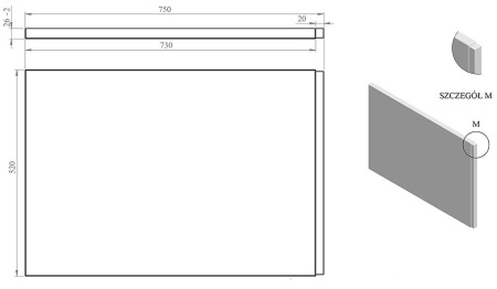 Панель боковая C-BATH Panel Side 75x52