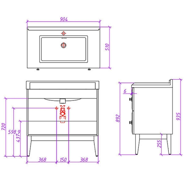 Зеркало CAPRIGO Метрополь 13730-021.GLD.00.05 70 белый матовый