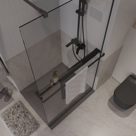 Полка для душевой перегородки NIAGARA Nova NG1275B черная матовая