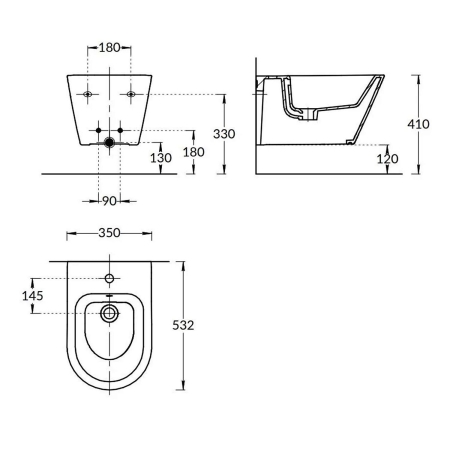 Биде подвесное KERAMA MARAZZI Plaza PLM.bidet.02