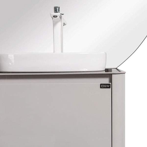 Тумба с раковиной BLACK&WHITE Universe 160 R светло-серая