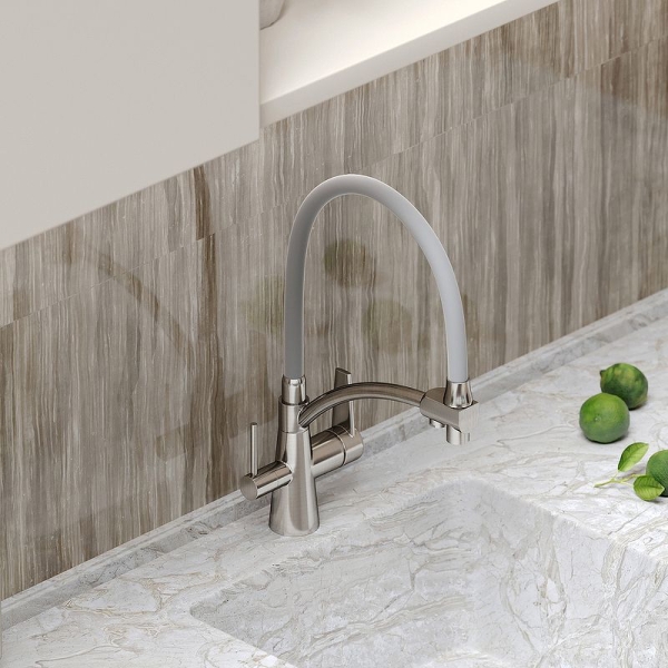 Смеситель для кухни SANCOS Eri с гибким изливом и подключ. фильтра SC4001BN никель брашированный