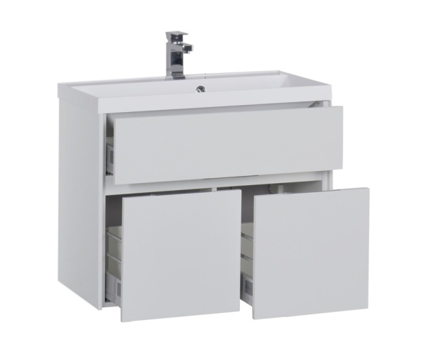 Тумба под раковину AQUANET Латина 80 белый фасад
