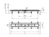 Дренажный канал MCH Harmony CH 650 H с решеткой и бок. сливом, D40
