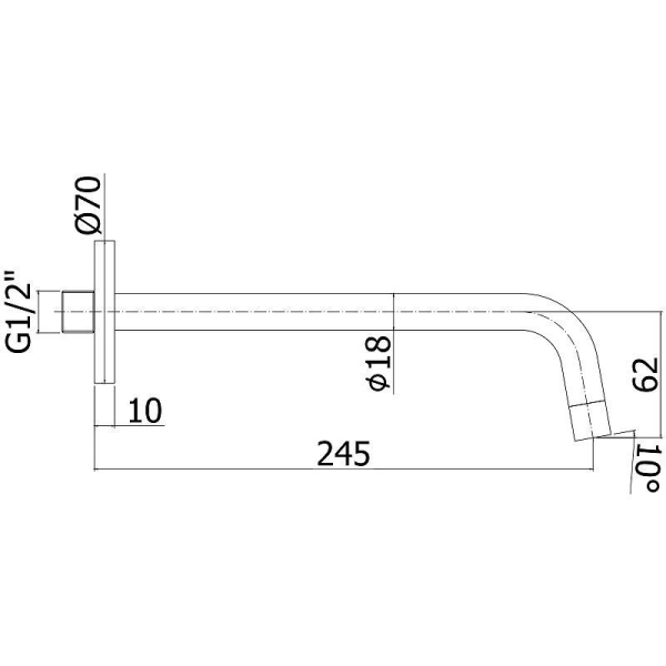 Излив PAFFONI Light ZBOC046HGSP медовое золото брашированное