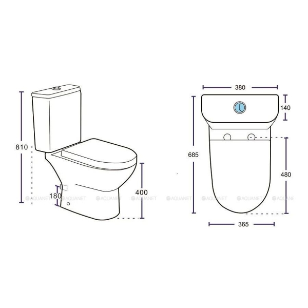 Чаша унитаза AQUANET Ray-C с сиденьем с микролифтом