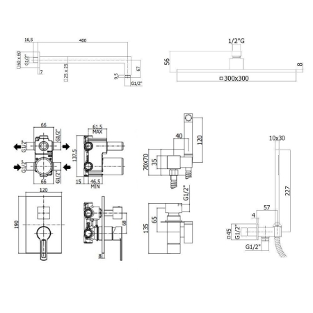 Душевой комплект PAFFONI Ringo KITZRIN015CR/MKING