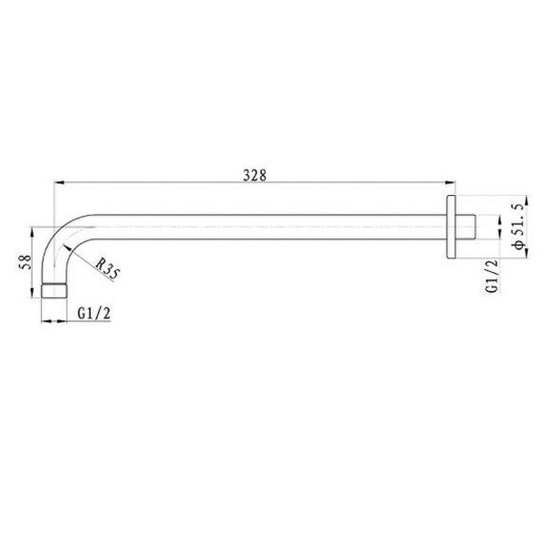 Душевой кронштейн CAPRIGO Parts 99-511-crm