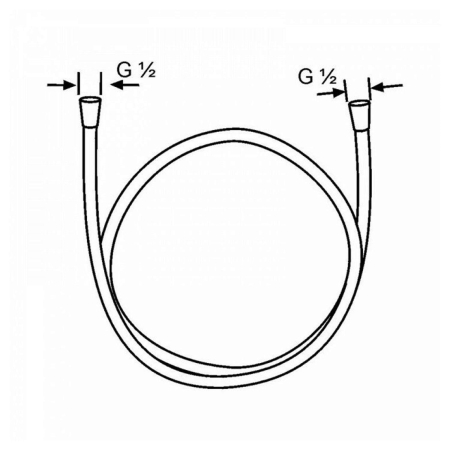 Душевой шланг KLUDI Suparaflex 6107253-00 белый матовый