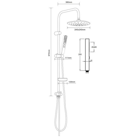 Душевой гарнитур AGGER Marine S002cr