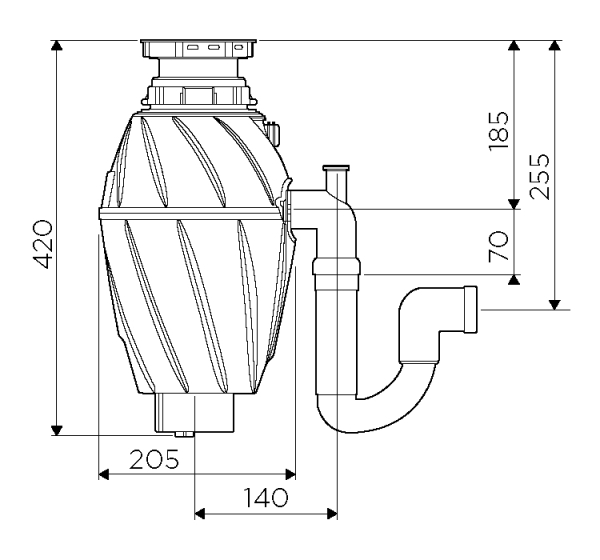 Измельчитель отходов OMOIKIRI Nagare 1000