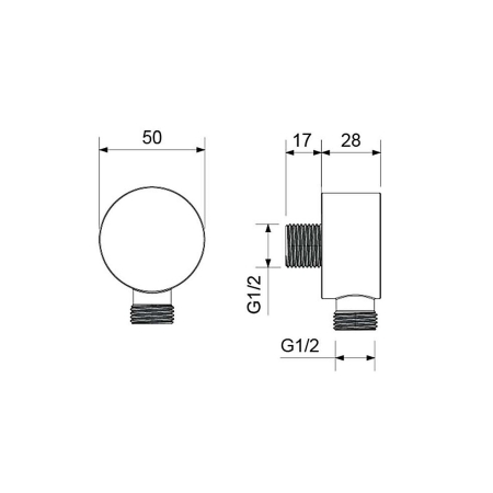 Шланговое подсоединение АКВАТЕК AQ2457MB черный матовый