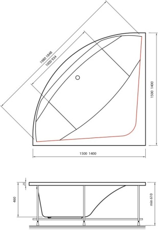 Панель фронтальная для ванн VAYER Boomerang 150x150